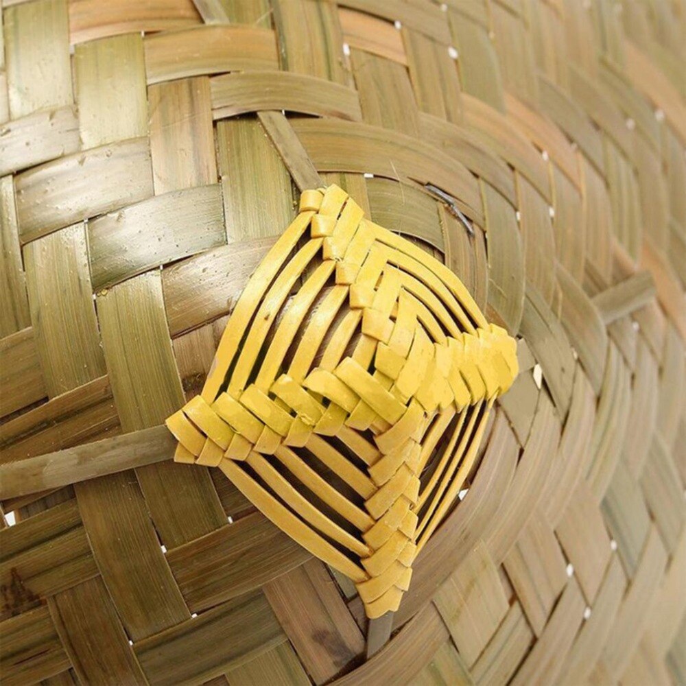 Retro chino de bambú de mimbre sombrero de pescador tejido hecho a mano de paja sombrero del cubo turismo lluvia tapa baile accesorios de pesca sombrilla sombrero