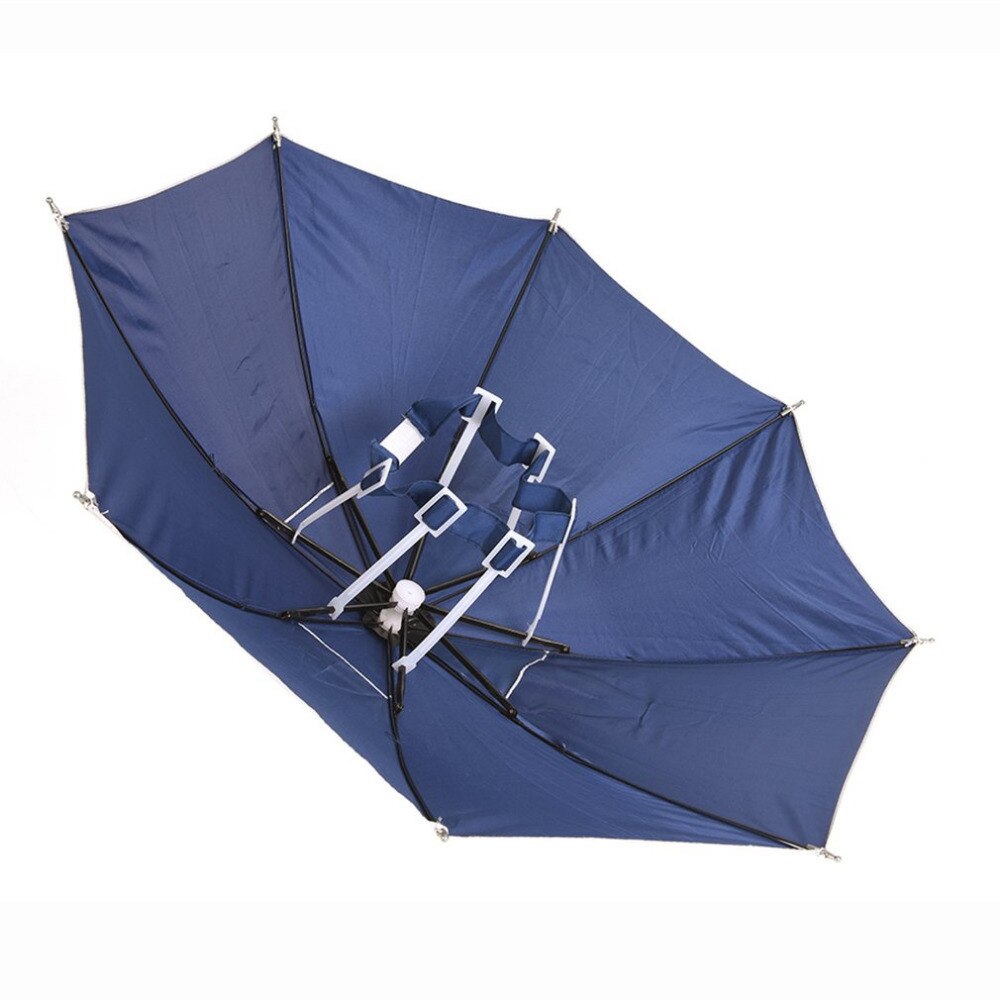 Plegable cabeza sombrero paraguas Anti-lluvia de pesca al aire libre tapas portátil de viajes de senderismo pesca playa gorros para sombrillas de lluvia