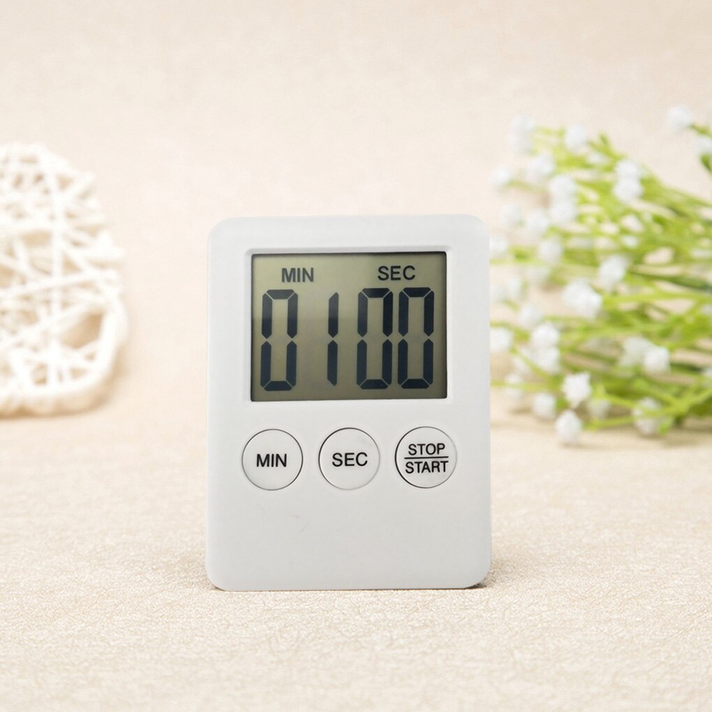 Digital Cooking Timer LCD Display Baking Countdown Alarm Button Operation Kitchen Timer Built-in Battery Kitchen Timer Alarmer