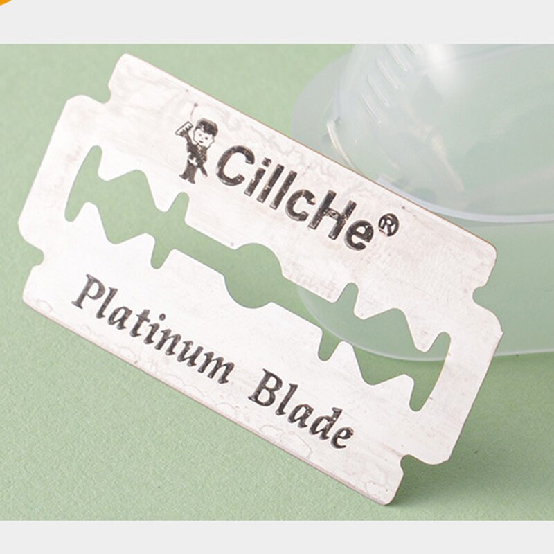 Safety Stainless Steel Classic Razor Handle Straight Razor Holder Men's Shaving Face Razor Blades Shaving With 5 Blade Barber