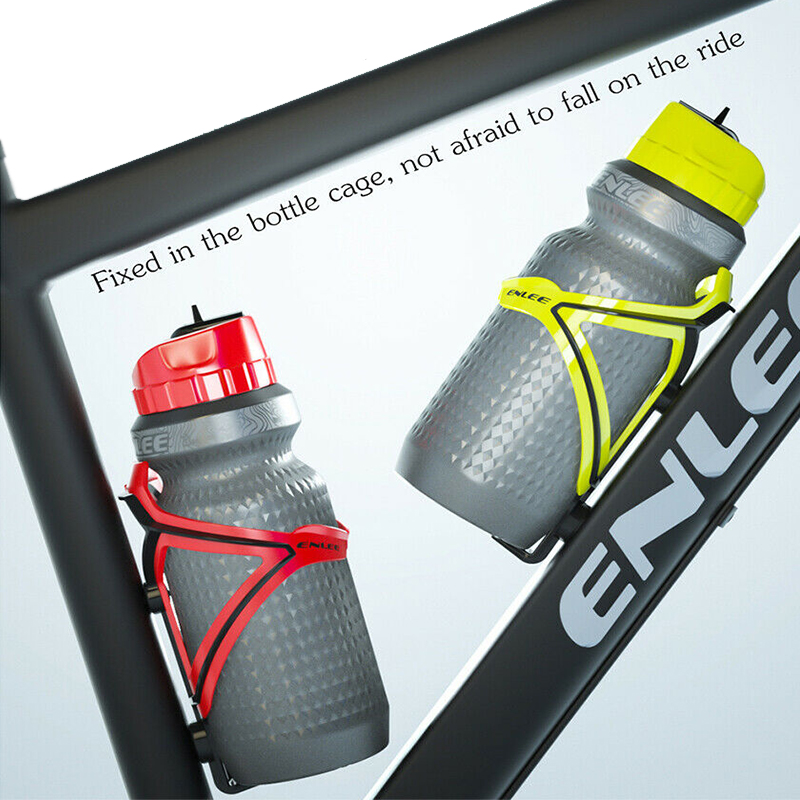 Enlee mtb cykel 650ml vandflaske bpa-fri plastik  pp5 drikkedunk med steaw cykeltilbehør udendørs sport