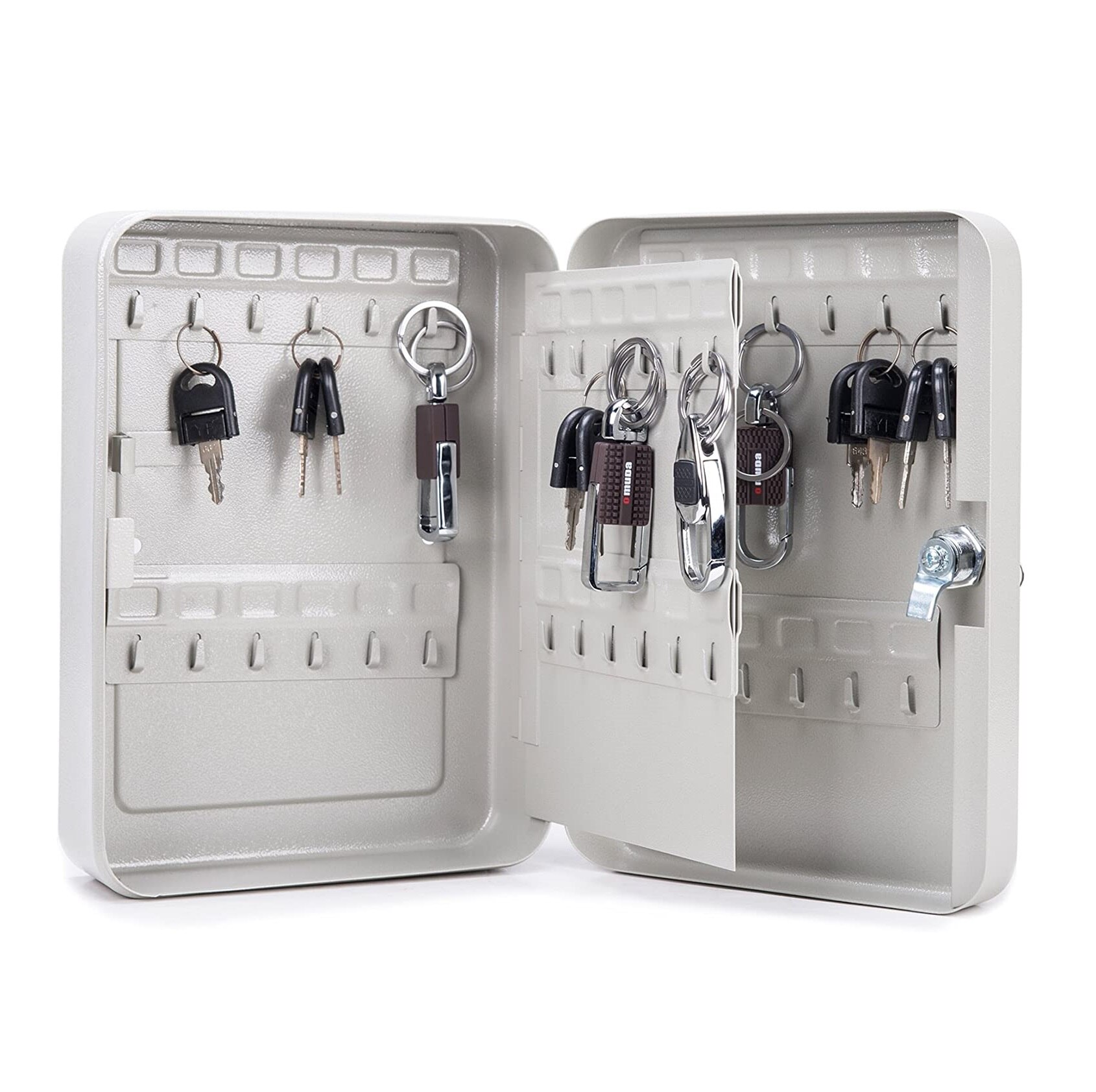 Steel Security Key Storage Holder Cabinet Valet Lock Box 20/36/48 Key Positions Safe Box Keychain Organizer: 48 key