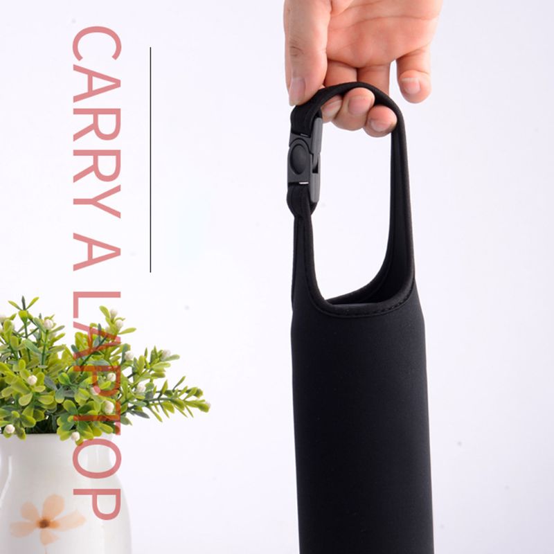 Funda con aislamiento térmico para botella de agua, funda aislante portátil, bolsa de transporte al aire libre con hebilla a presión para 500ML de diámetro, 6-8cm