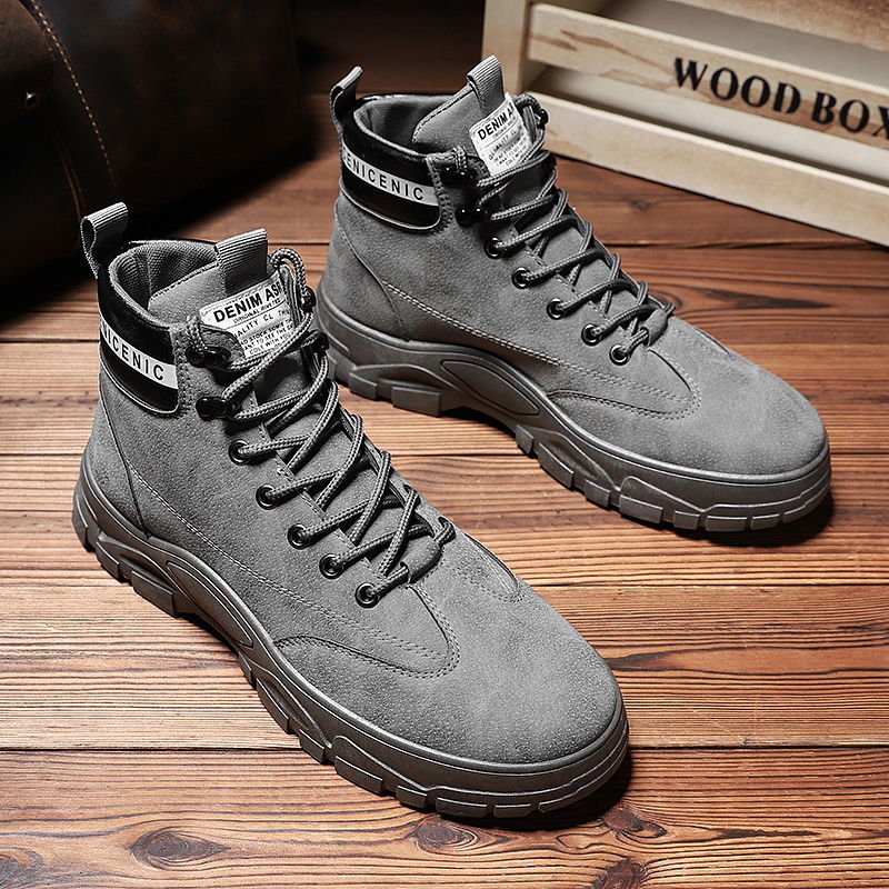 Bottes montantes de Style britannique pour homme, bottes courtes de travail résistantes à l'usure, bottes de désert, d'hiver