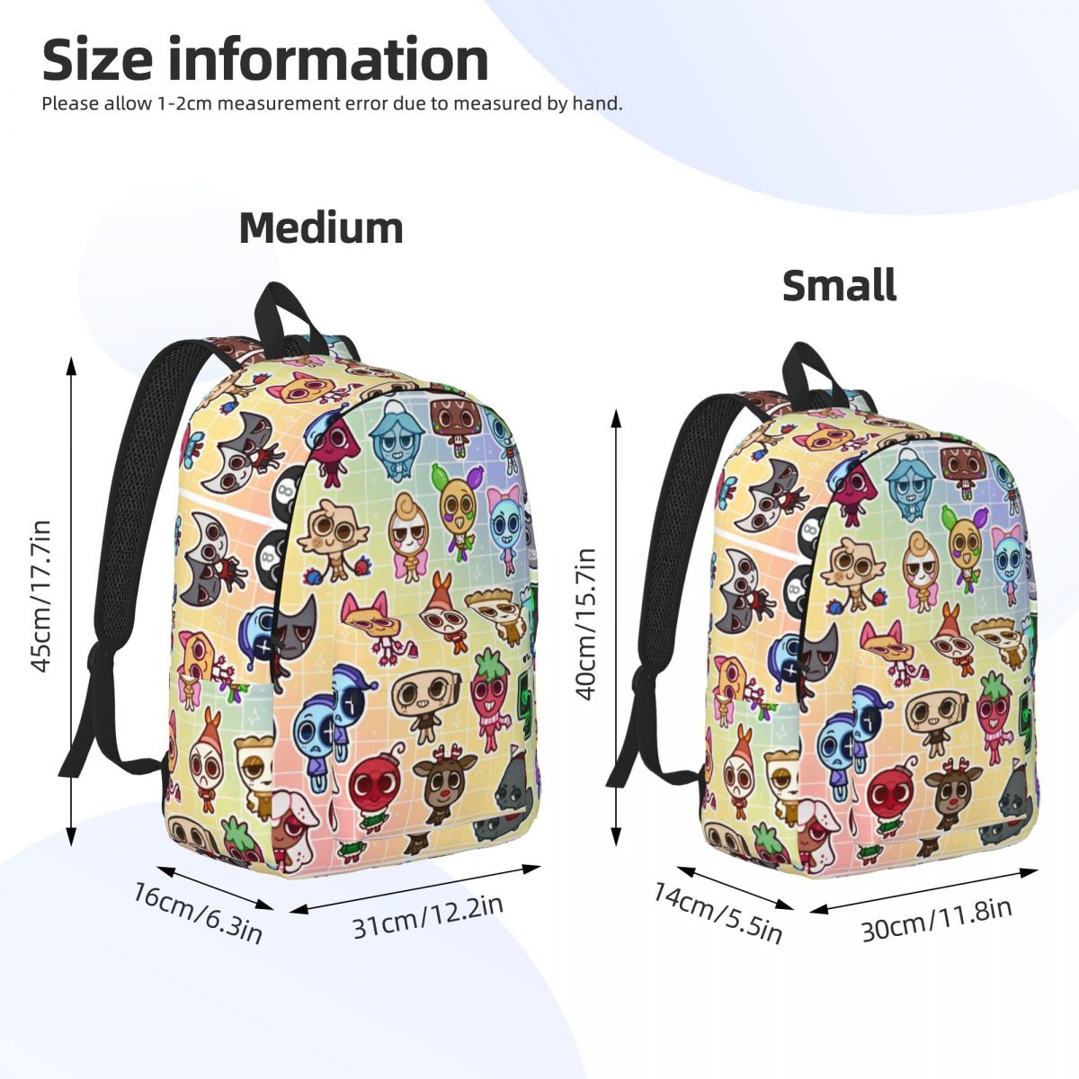 Dandys World Backpack for Men Women Teenage Student Hiking Travel Daypack Cartoon Game Laptop Computer Shoulder Bag Durable