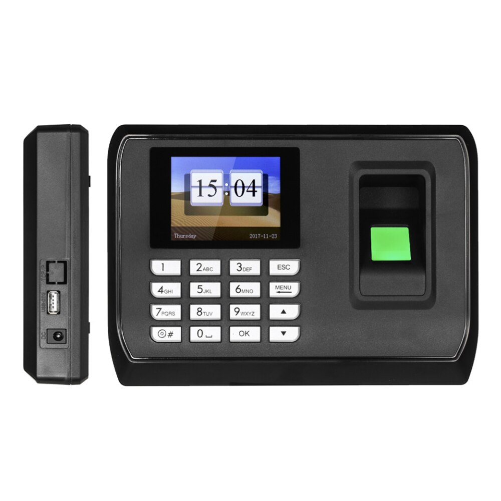 2.4inch Intelligent Biometric Fingerprint Password Time Clock Attendance Employee Checking-in Recorder Machine With USB driver