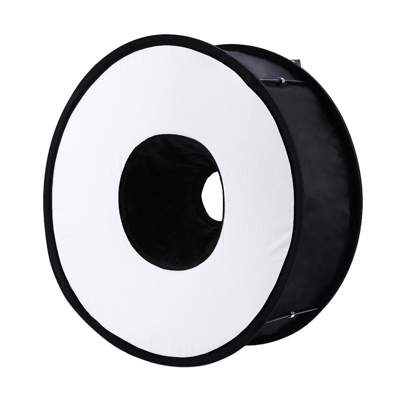 45cm anneau pliable Speedlite diffuseur Flash Macro Shoot rond Softbox pour Canon Nikon Sony Pentax Godox Speedlight: Default Title