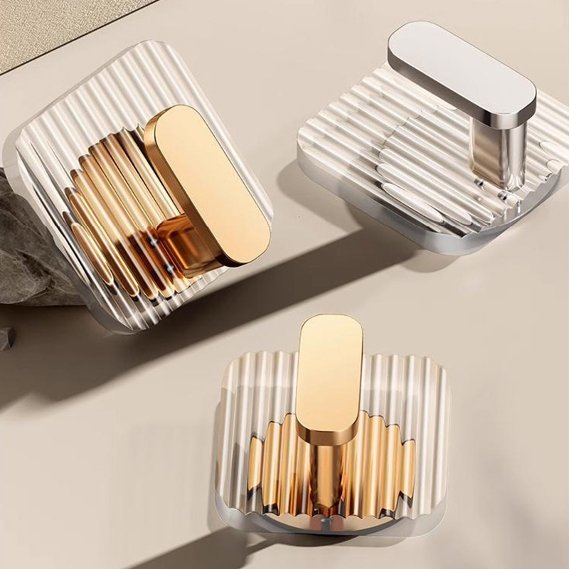 1/4 Stuks Zelfklevende Wandhaken Acryl Badkamer Haken Voor Opknoping Waterdichte Luxe Zelfklevende Haak Handdoekhouder Woonaccessoires