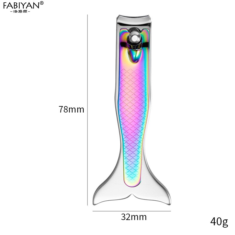 Nail art klipper rustfrit stål cutter nipper trimmer skæremaskine bærbar pedicure fingernegle værktøjer: Stor