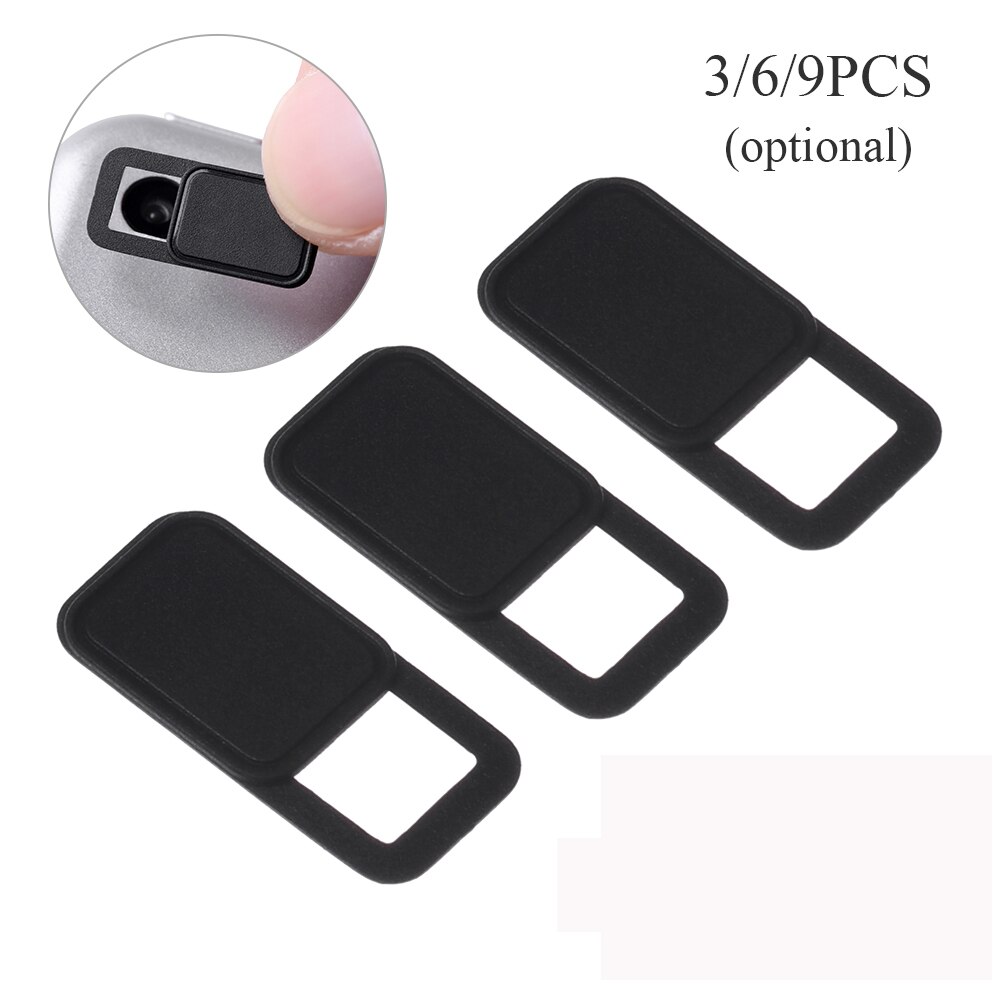 3/6/9 Pcs Shutter Magnet Slider Camera Cover Universal WebCam Cover for IPhone PC Laptops Mobile Phone Lens Privacy Sticker