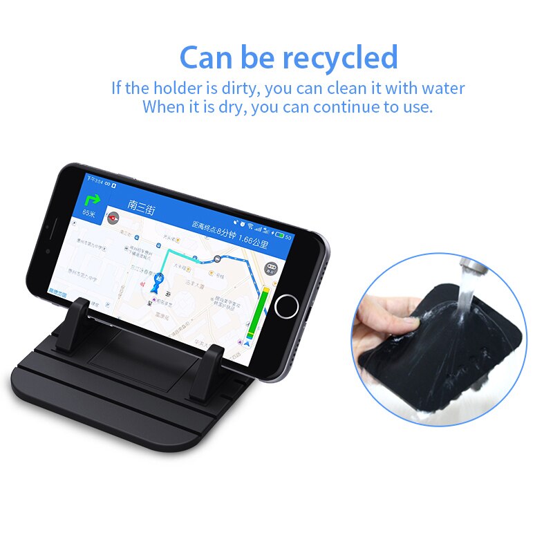 Auto Telefoon Houder antislip Mat Rubber Voor iPhone X XMAX Samsung S9 S8 Xiaomi Smartphone Mobiele Telefoon Stand bracket GPS Houder