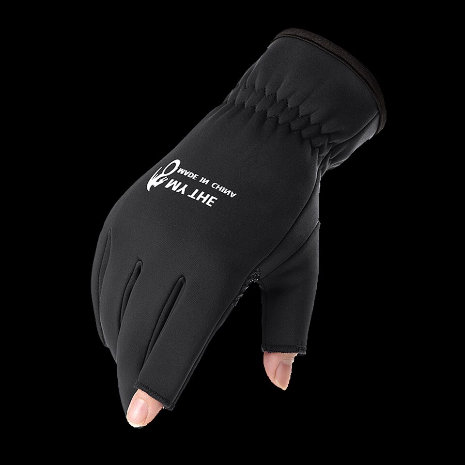 Gants imperméables antidérapants pour écran tactile, pour la pêche en hiver, durables, cyclisme, Fitness, carpe: Type C-Black / XL