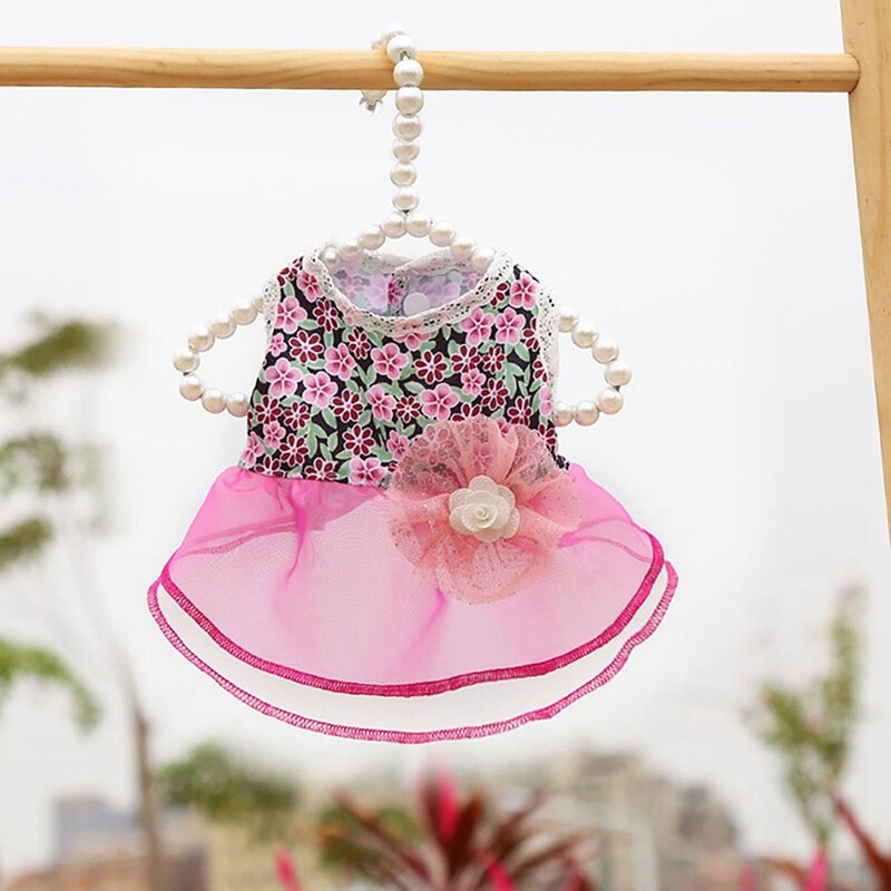 Pet Prinses Rok Bloem Leuke Bloemen Kant Rok Pet Puppy Dress Pet Kleding Kitten Kleding