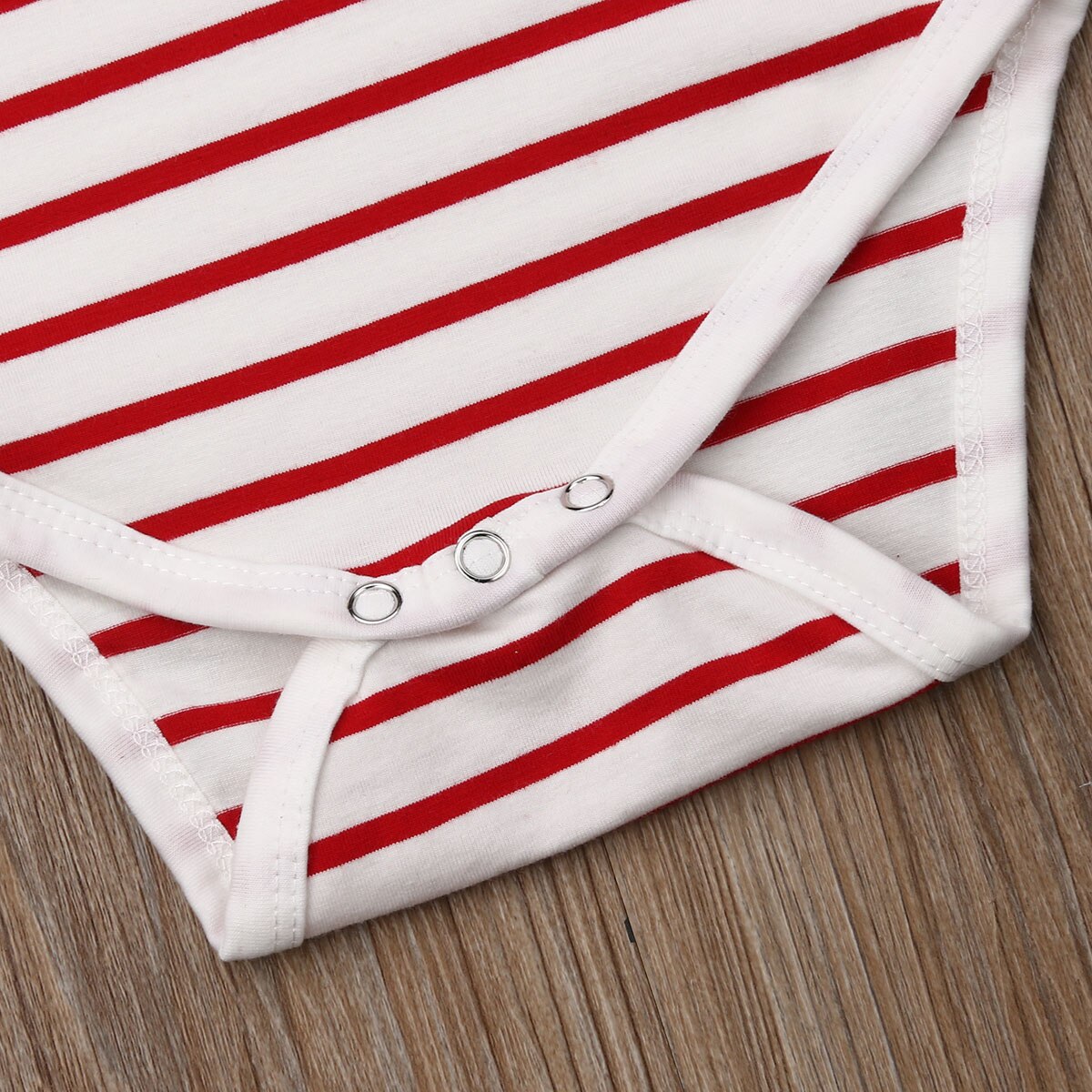 Newborn Baby Boys Girls Clothes Cotton Striped Romper I Love Daddy Print Jumpsuit Outfits