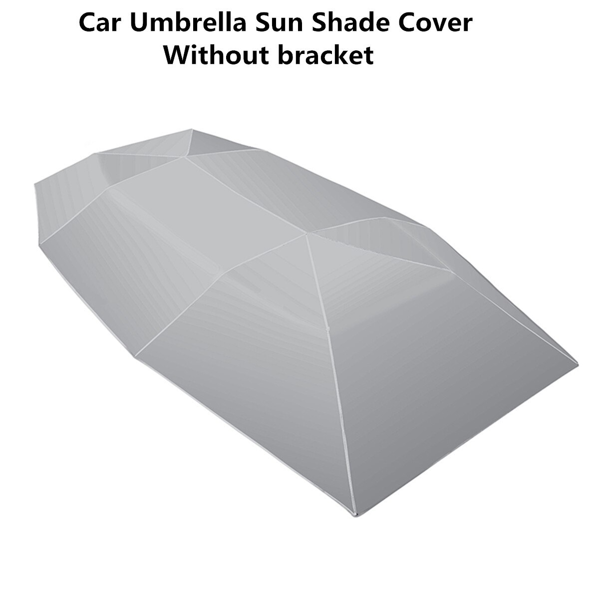 4.5x2.3M/4.2x2.1M Esterno Portatile auto Veicolo auto Tenda Ombrellone Ombra Della Copertura del Panno di Oxford del Poliestere coperture Senza staffa: 4x2.1M argento