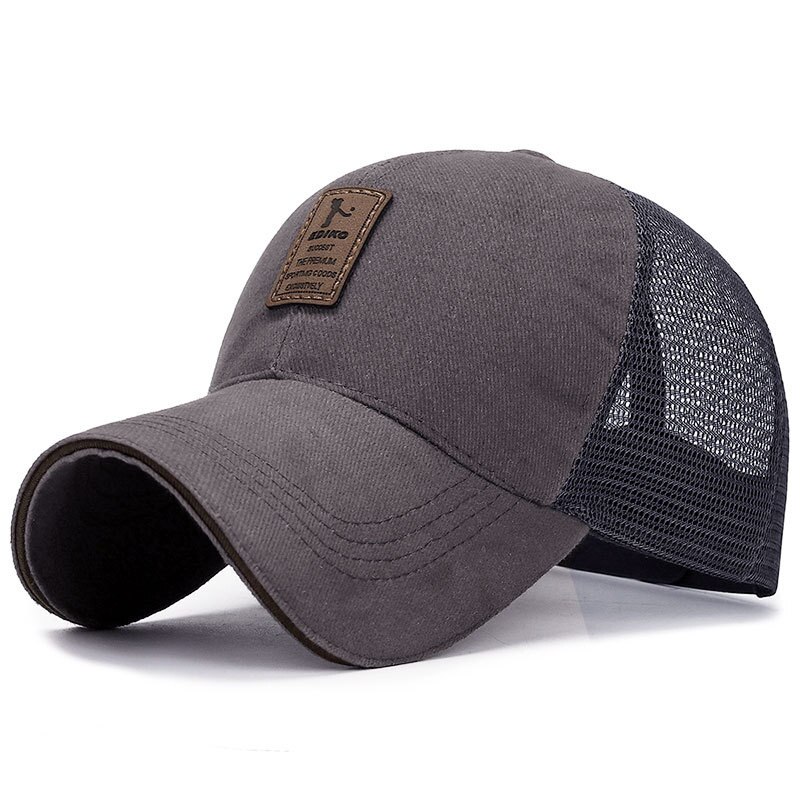 [northwood] sommer baseball kasket mesh kasket mænd kvinder ben snapback trucker cap solid far hat: Mørkegrå
