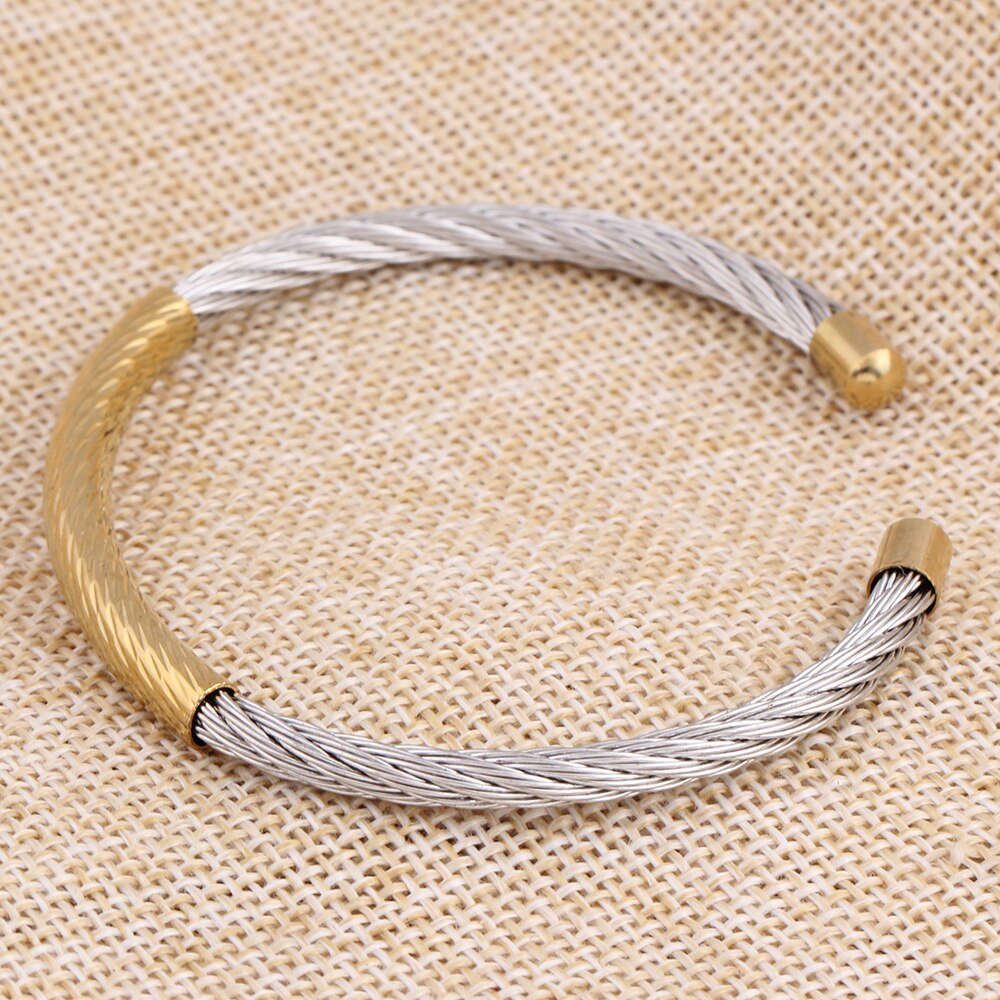 stainless steel cable mesh Cuff Bracelets chain bracelet bangles for women