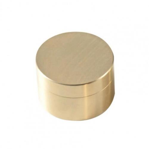 Storage Box Round Compacted Retro Style Multifunctional Brass Outdoor Waterproof Organizer for Jewelry: GoldM