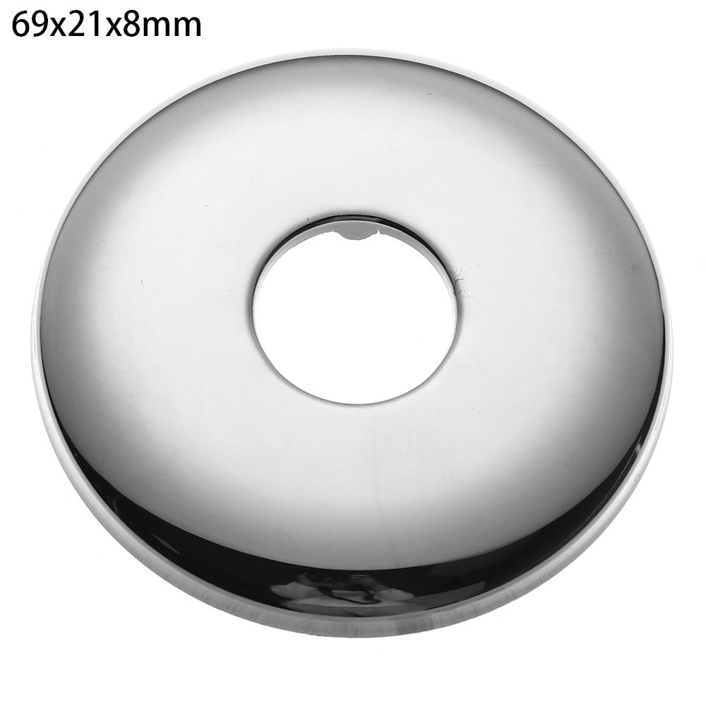 Useful Flange Cover Chrome Wall Flange Pipe Wall Covers Faucet Decor Faucet Accessories Faucet Decorative Cover: 69x21x8mm