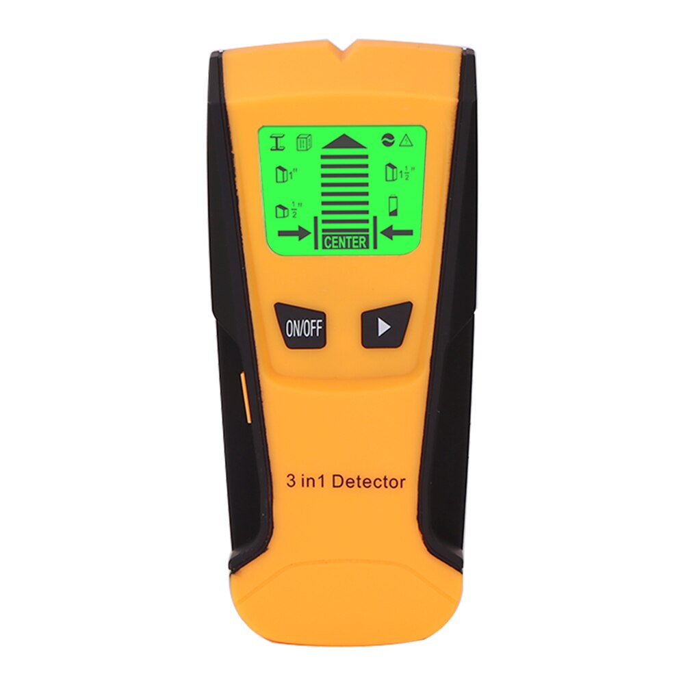 3 in 1 metaaldetectorzoeker, detector voor houten balken, wisselspanningsdetectie, detectie van spanningvoerende draden, wandscanner, wanddetector