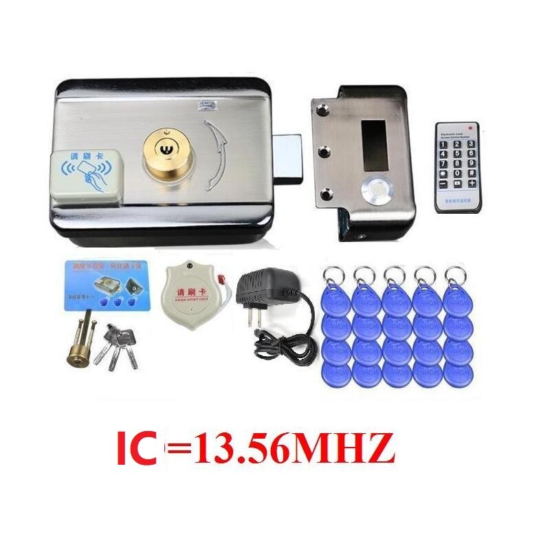 30 pièces étiquettes à puce porte et porte serrure système de contrôle d'accès électronique intégré RFID ID lecteur porte jante serrure pour interphone: IC power kit D