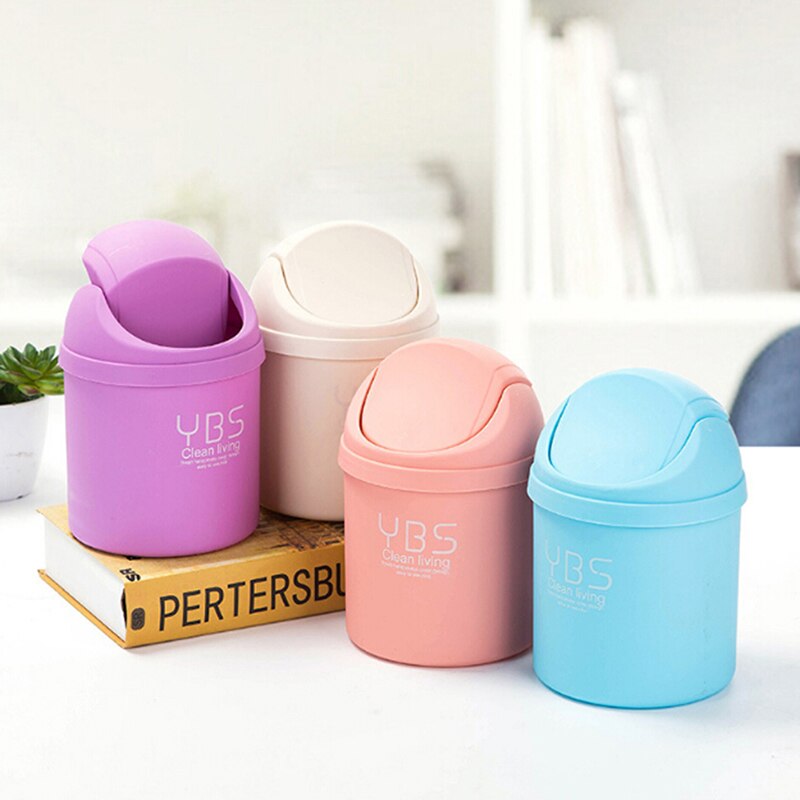 Cute Table Home Office Trash Can Mini Small Waste Bin Desktop Garbage Basket