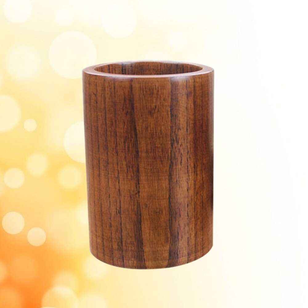 Eco-vriendelijke Houten Gebruiksvoorwerp Houder Ronde Eetstokjes Organizer Caddy Voor Keuken Spatel Tang Bestek Vork Lepel