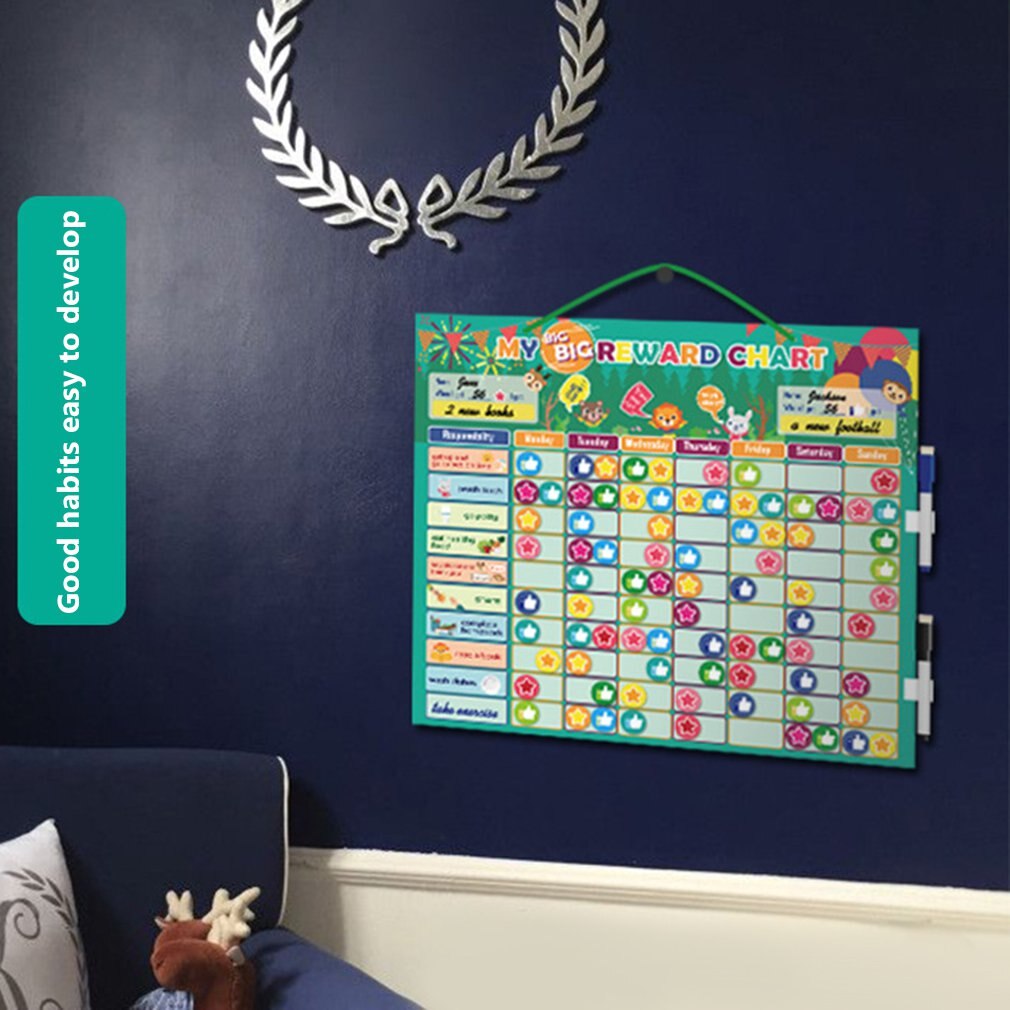 Self-regulation Table Magnet Standard Good Habits Reward Chart Self Discipline Chart Durable Growth Record Board