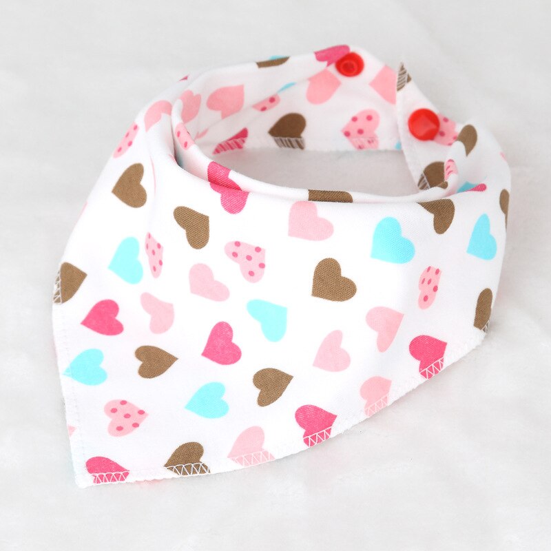 Leuke Baby Bandana Slabbetjes Cartoon Animal Print 100% Katoen Pasgeboren Baby Meisjes Jongens Peuter Driehoek Sjaal: Hearts