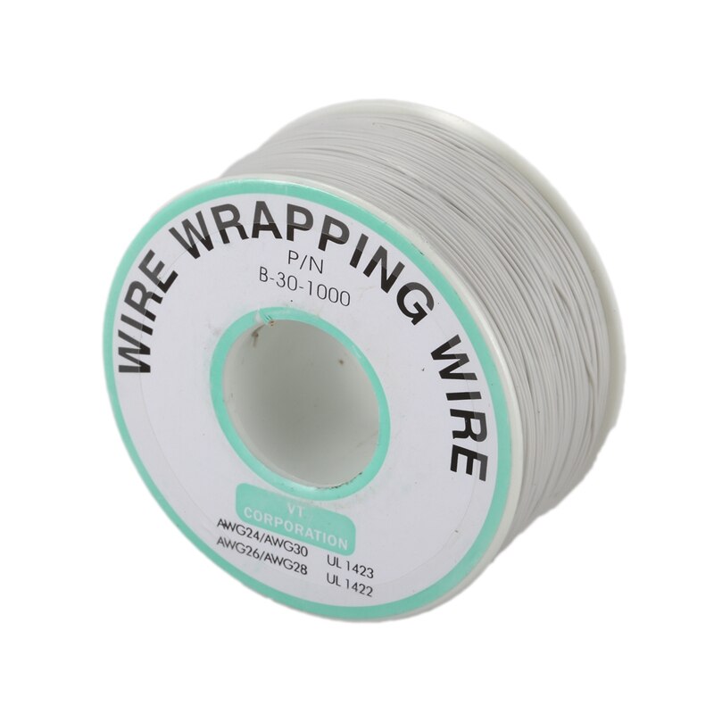 AWG30 Insulated Wire Wrapping Wires Reel 250M White P/N B-30-1000