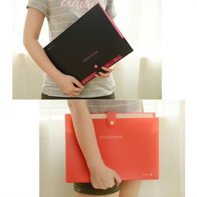1pc 8 index eenvoudige document A4 display boek PP bestand uitbreiden portemonnee map papier classificatie orgel pakket Filing Producten