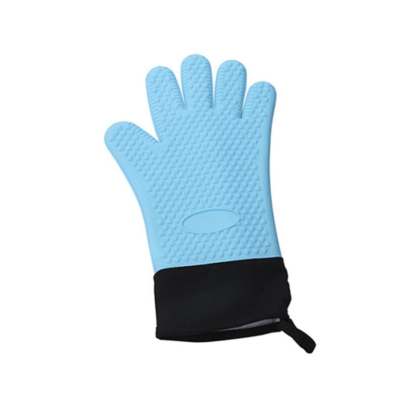 Gant en Silicone épais de alimentaire, résistant à la chaleur, doigts complets, cuisson au four, antidérapant, mitaines de cuisson, maniques antidérapantes, 1 pièce