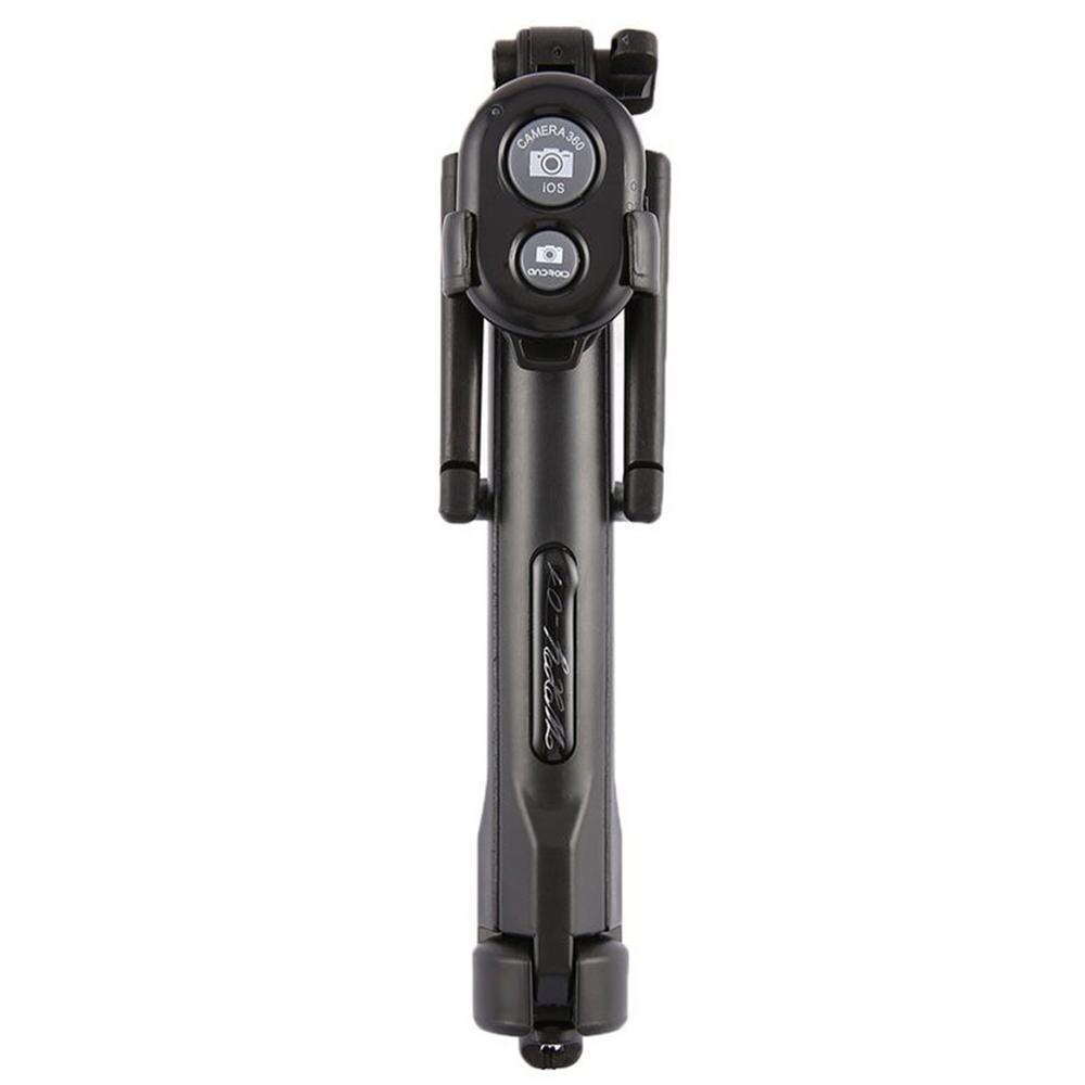 Selfiestick met afstandsbediening voor telefoon, bluetooth-statief, selfiestick met draadloze afstandsbediening voor iphone 6, 8 plus, huawei android-stick: Zwart
