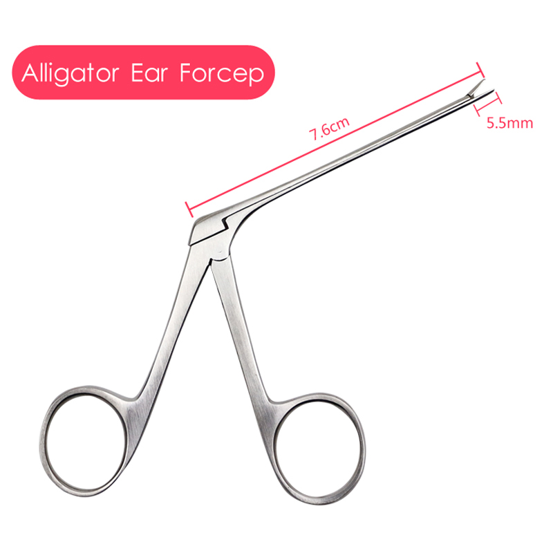 Oor Pick Endoscoop Oorsmeer Remover Hartman Micro Alligator Krokodil Tang Earpick Neus Operationele Schoner Clip Tweezer: Alligator Forcep