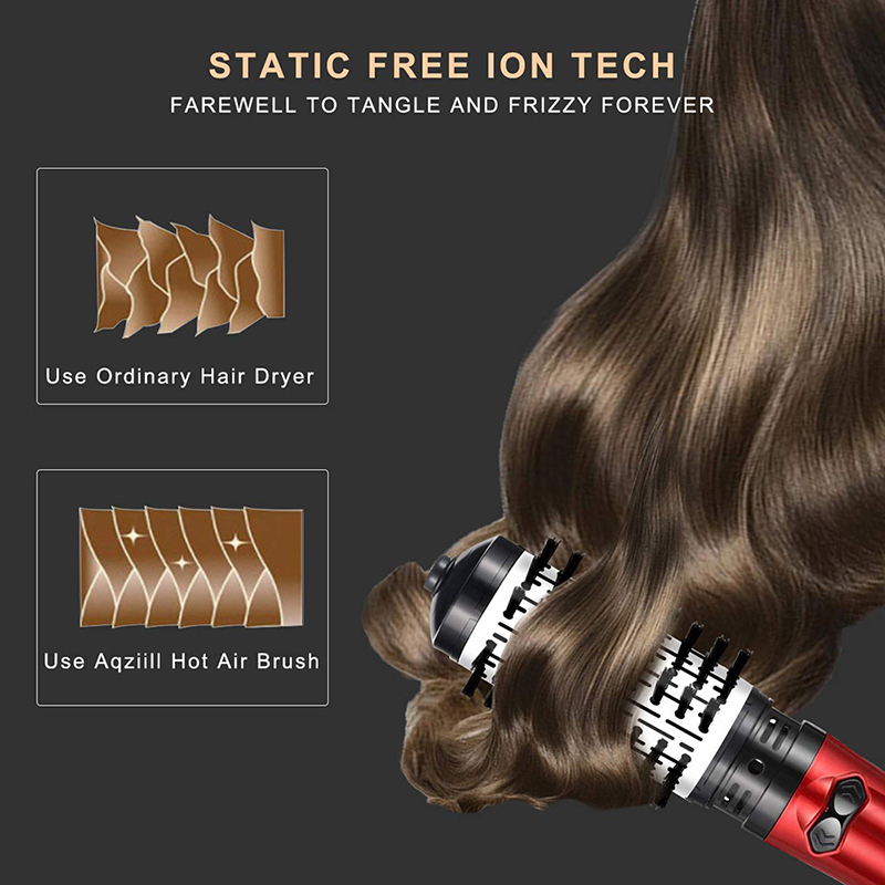 2-In-1 Professionele Automatische Roterende Haardroger Krultang Kam Heteluchtborstel Ion Multifunctionele Styling Tool