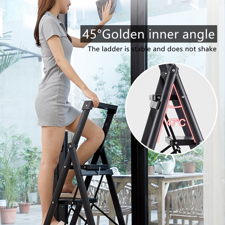 Carbon Steel Folding Ladder Multifunction Ladder 3/4 Step Ladders Kitchen Stairs Portable Step Stool Platform Ladder