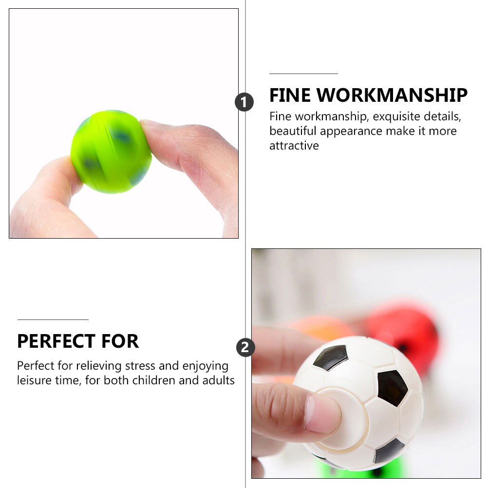 12 stück mini-fidget-gyro-spinner, mini-fußballspielzeug, fingertip-gyro-spielzeug