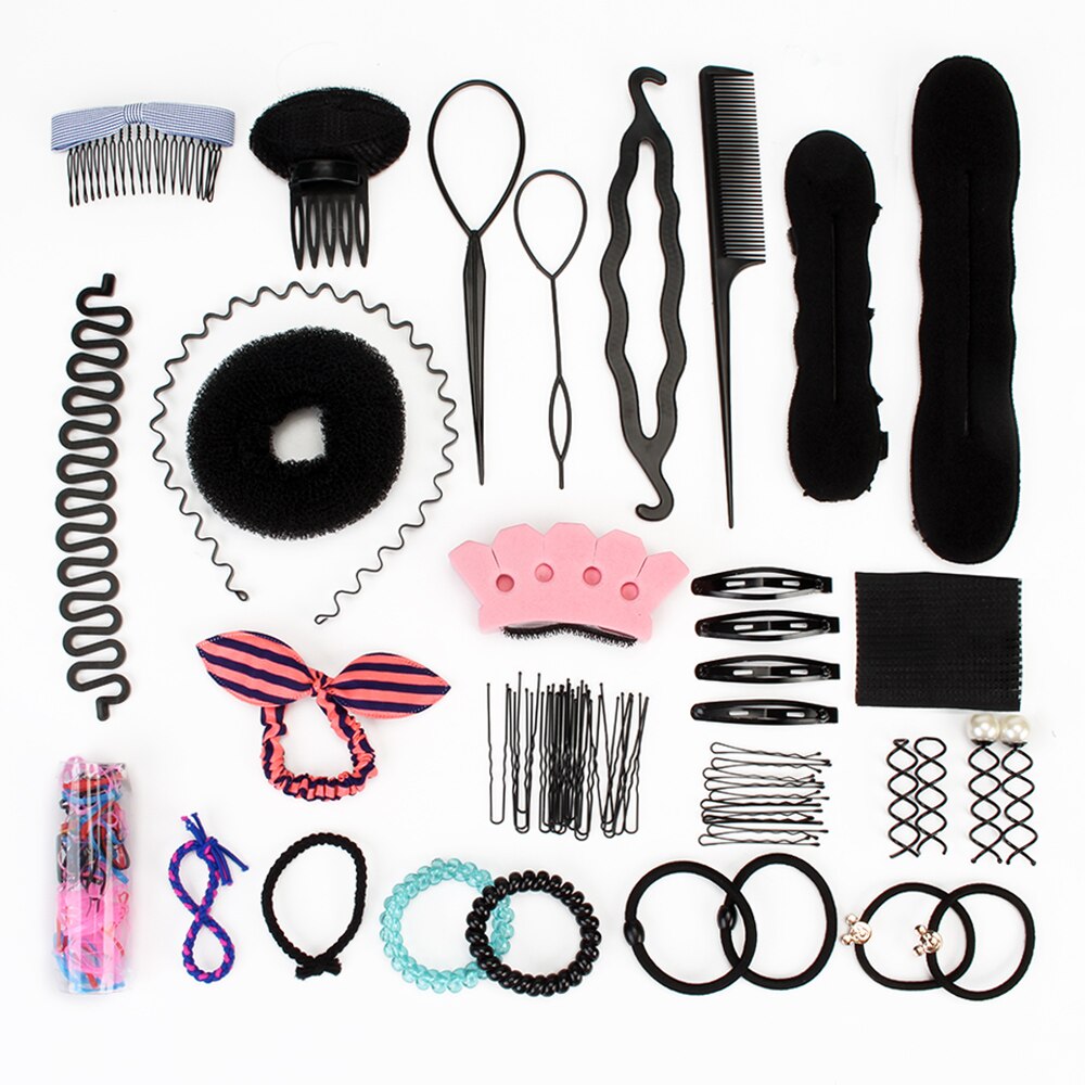 24'' Pink Salon Wig Head for Hairdressing Salon Training Head With Braid Set Barber Hair Braiding Doll + Clamp Dummy Doll
