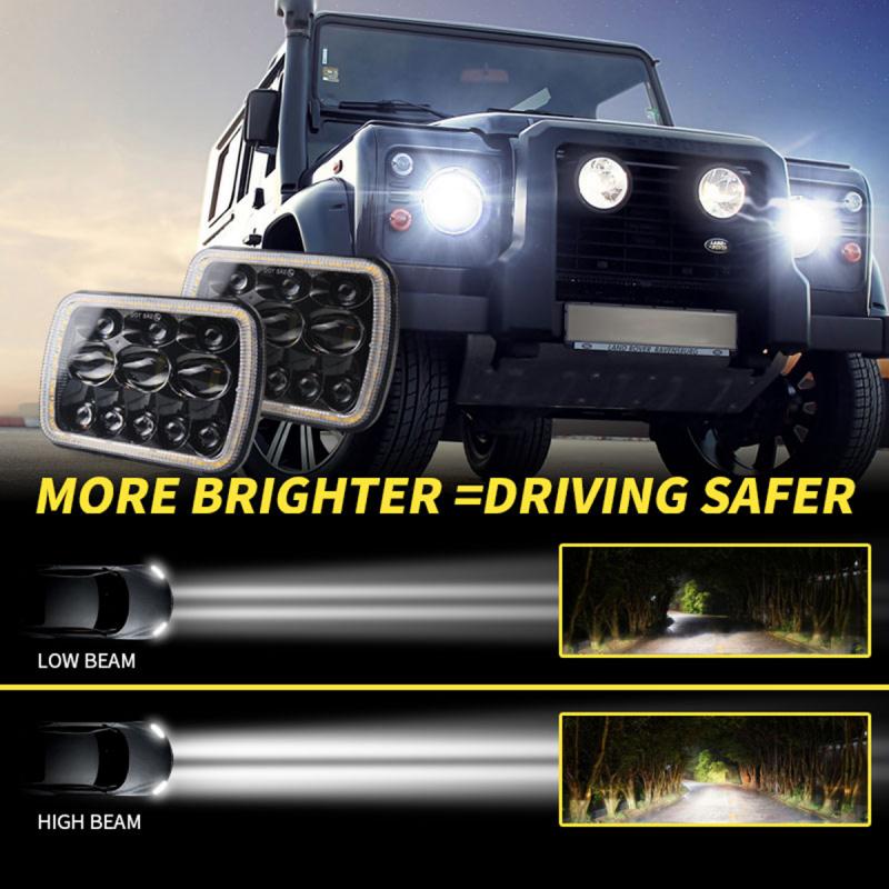 7X6 5X7 Inch 300W Led Koplampen IP67 Waterdichte Auto Licht Werk Licht Dagrijverlichting voor Jeep Wrangler Yj Cherokee Xj