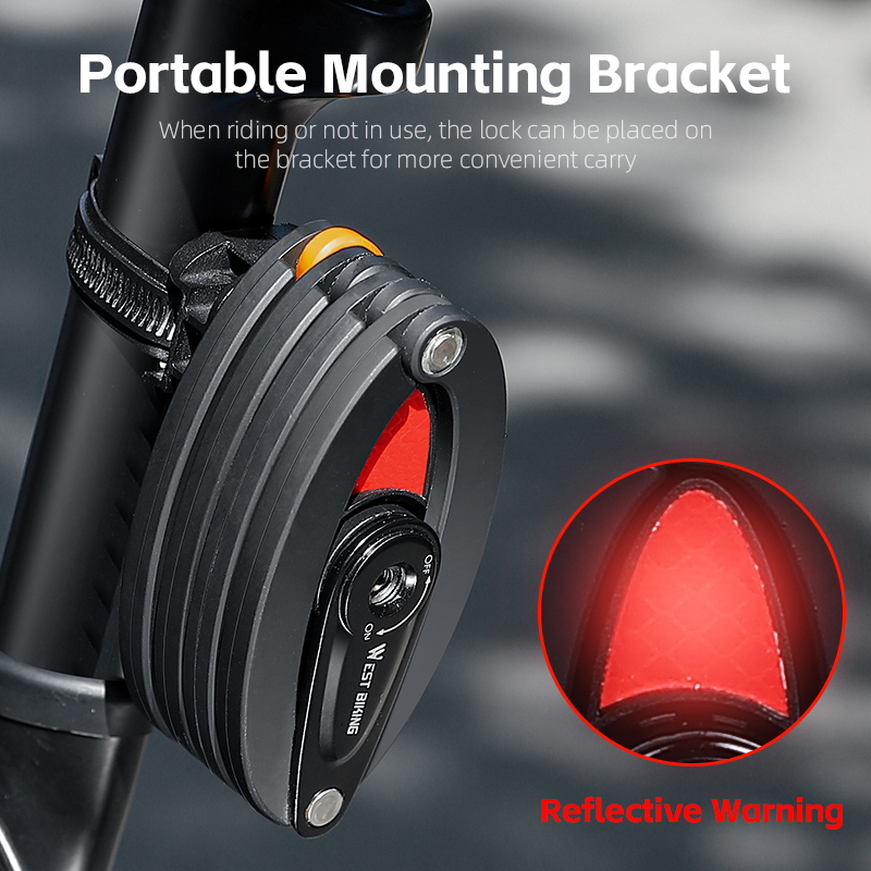 Serrature per bici pieghevoli lucchetto per bicicletta da strada MTB scooter antifurto ad alta sicurezza elettrico E-bicicletta lucchetto per catena da ciclismo accessori per bici