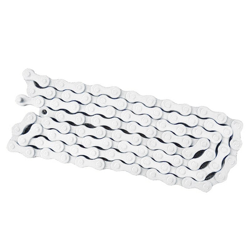 2x Bicycle MTB BMX Road Bike 1/2 inchX 1/8 inch Fixied Chain Single Speed 96 Link White & Red