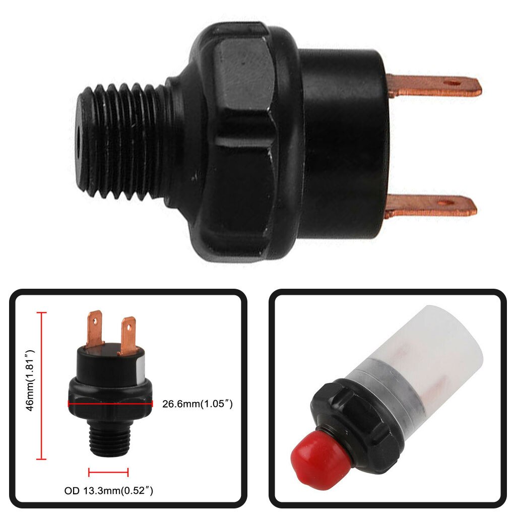 170-200PSI Air Pressure Switch Tank Mount Thread 1/4" NPT 12V/24V For Train Horn