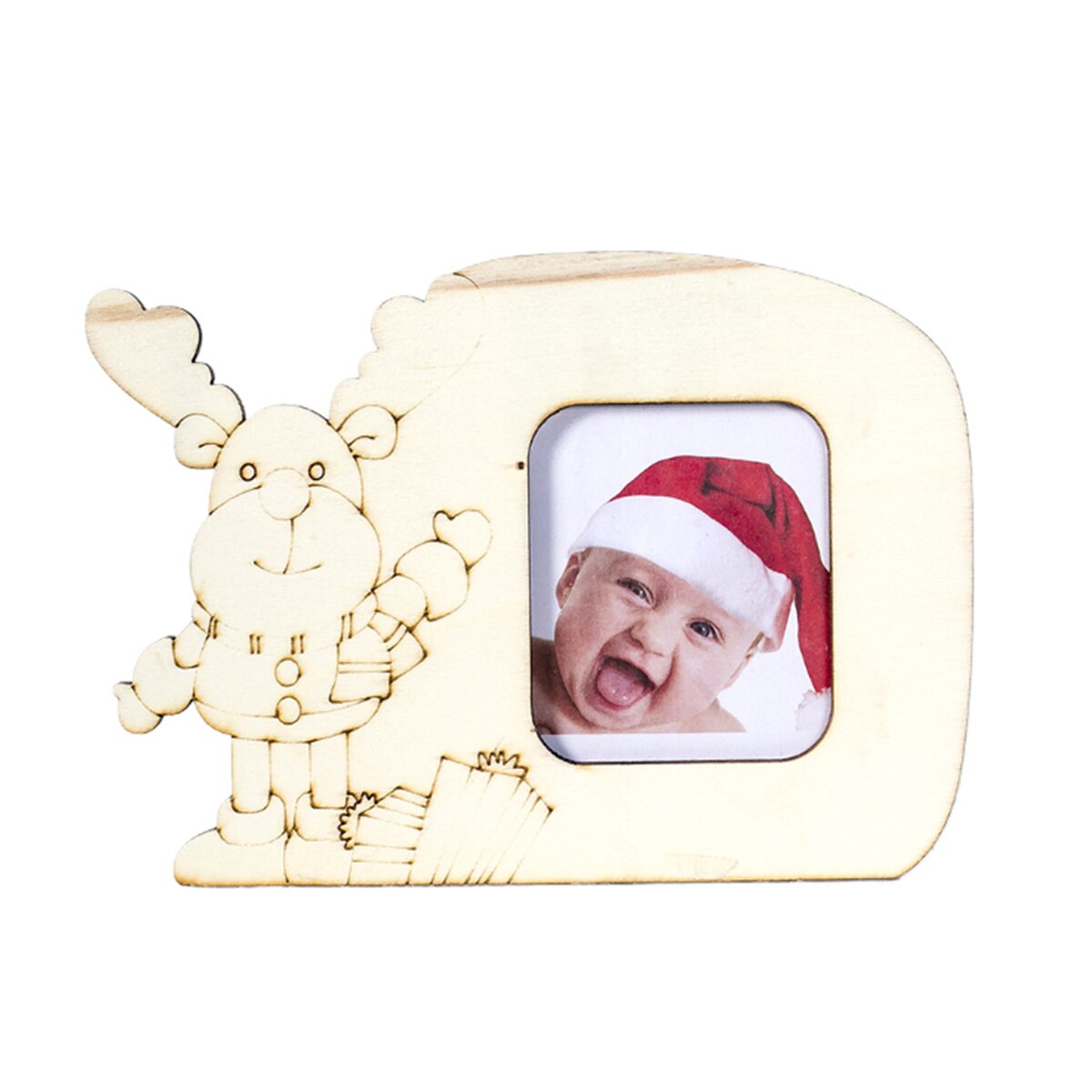 Tre jule fotoramme mini moderne bildeskjerm holder borddekorasjon til hjemmekontor: H