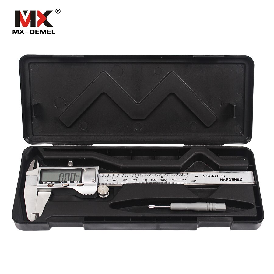 MX-DEMEL 0-150mm Metal Casing Paquimetro Digital Caliper Vernier Caliper Metal Digital Caliper Gauge Micrometer Measuring Tools