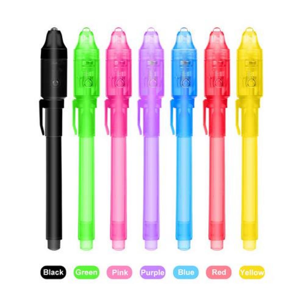 5 stks/set Secret Pen Verjaardagsfeestje Onzichtbare Inkt Pen Met UV Licht Voor Kinderen En Volwassenen Party: Mixed Color