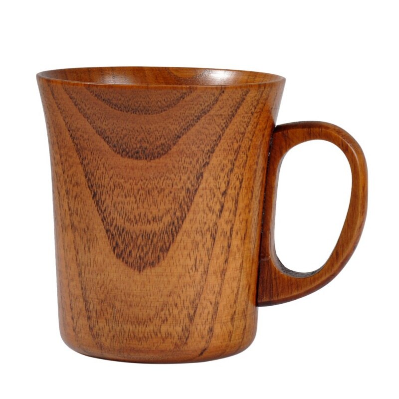Naturlig gran handgjord jujube träkopp träkopp trä kaffe öl muggar trä koppar