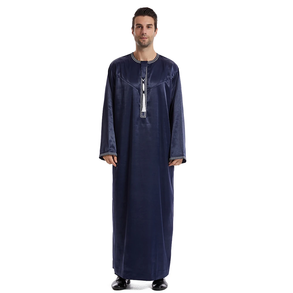 Saudi Arabische gewaad mannen moslim jurk kwastje Abaya Dubai Kaftan islamitische kleding Eid Djellaba Ramadan Jubba Thobe Daffah Dishdasha: S / green