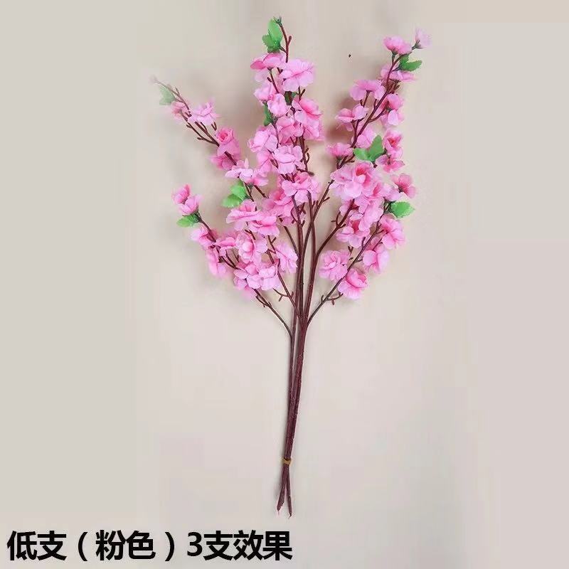 120CM Artificial Cherry Tree Spring Plum Blossom Peach Branch Silk Flower Tree Simulation Flower Wedding Home Decoration: Pink / 60cm