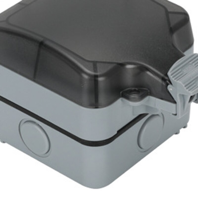 IP66 Weatherproof Waterproof Outdoor Wall Power Socket 16A EU Standard Electrical Outlet Grounded AC 110-250V EU Plug