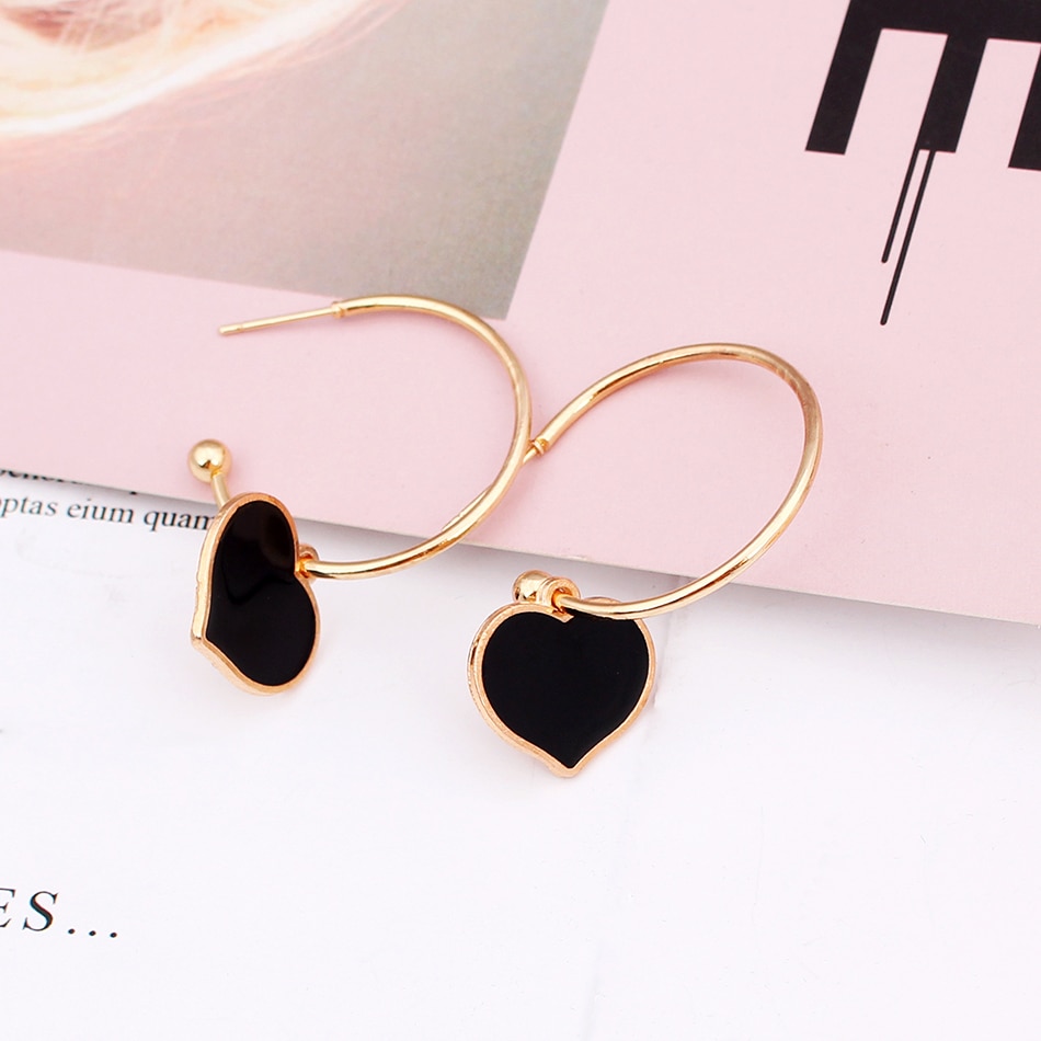 Red love Earring kolczyki Geometric Metal Earrings for Women's Earings Female Jewelry Cheaper